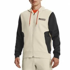 Promo 🎉 UNDER ARMOUR FELPA FULL ZIP CON CAPPUCCIO SUMMIT KNIT Beige 🔔 -Offerte Novità Negozio under armour 1370422 felpa full zip summit knit abbigliamento training e palestra uomo 044904901 279 3
