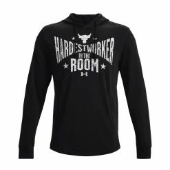 Presa 🧨 UNDER ARMOUR FELPA CON CAPPUCCIO PROJECT ROCK TERRY Nero 🔔