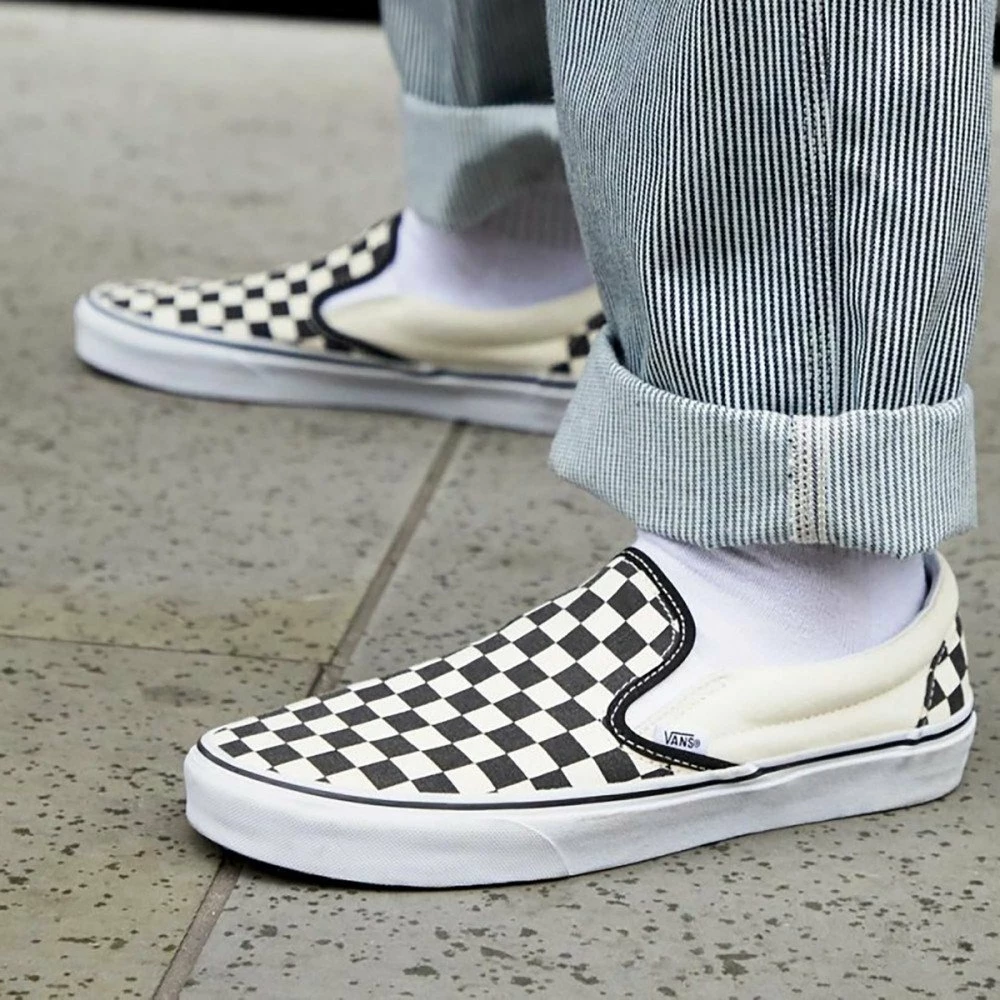 Buono ⭐ VANS CLASSIC SLIP-ON CHECK Bianco, Nero 🌟 5 Buono ⭐ VANS CLASSIC SLIP-ON CHECK Bianco, Nero 🌟 - immagine 3