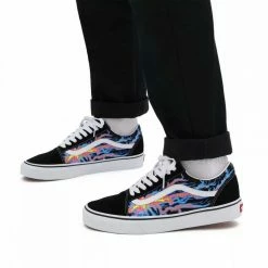 Promo 🌟 VANS OLD SKOOL ELECTRIC FLAME Multicolor 🧨 -Offerte Novità Negozio vans vn0a5krfb03 old skool electric flame tutte sneaker uomo 044512601 b03 5