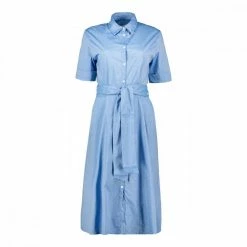 Nuovo 👍 WOOLRICH ABITO CHEMISIER IN CHAMBRAY DONNA Azzurro 😀